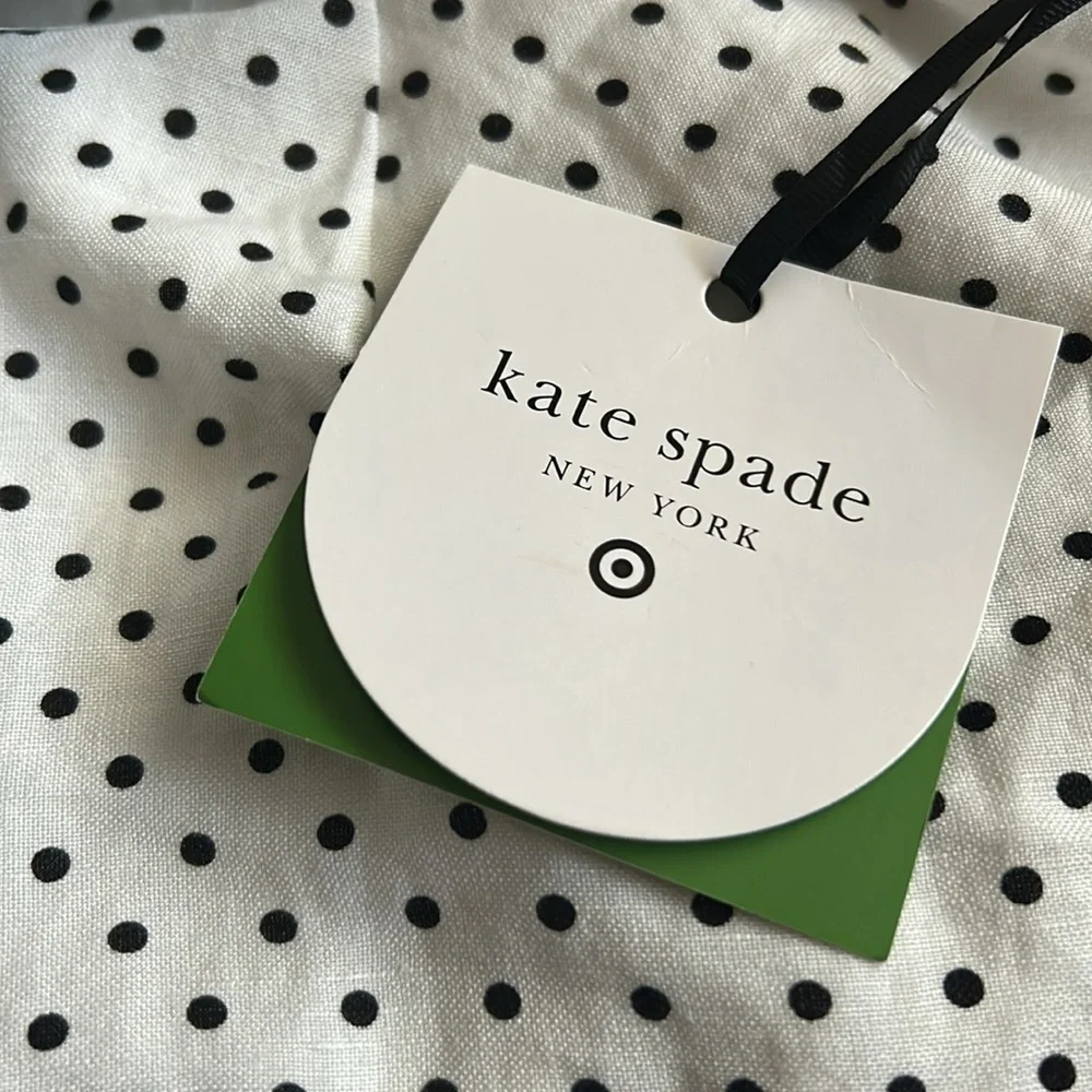 Kate Spade X Target Mini Polka Dot Linen Flared High Rise Shorts NWT